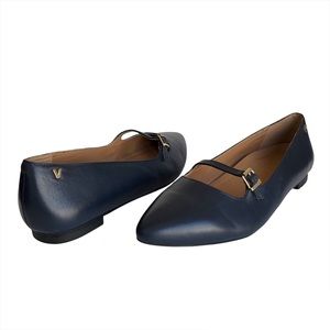 Vionic Women’s Gem Delilah Mary Jane Flat Size 9.5 Navy Leather